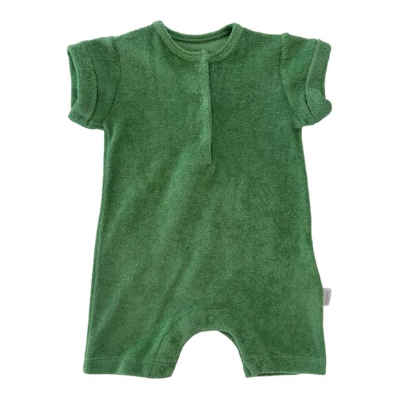 POUDRE ORGANIC - SHORT ROMPER - ORGANIC COTTON - MATCHA GREEN - 3M - Picture 2 of 5